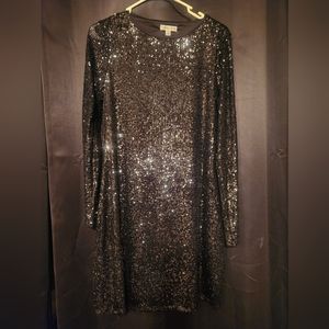 Black long sleeve cocktail dress